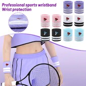 Bandă de susținere pentru încheietura mâinii Brățări sport pentru transpirație Prosop Cureaua de protecție Manșetă pentru alergare Tenis Protecție încheietura mâinii Gym Fitness Banda de transpirație I9D6