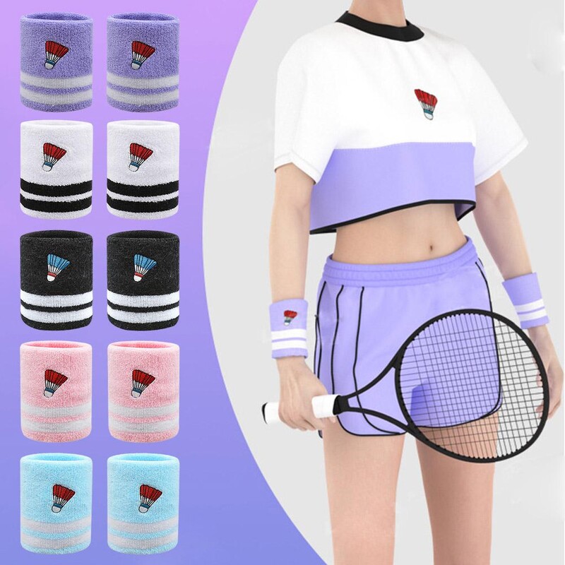 Bandă de susținere pentru încheietura mâinii Brățări sport pentru transpirație Prosop Cureaua de protecție Manșetă pentru alergare Tenis Protecție încheietura mâinii Gym Fitness Banda de transpirație I9D6