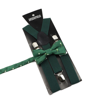 Božićni set leptir-mašne na tregere za muškarce Žene Dječaci Djevojčice Jednobojne elastične kožne podesive naramenice Y-nazad Poklon s temom festivala