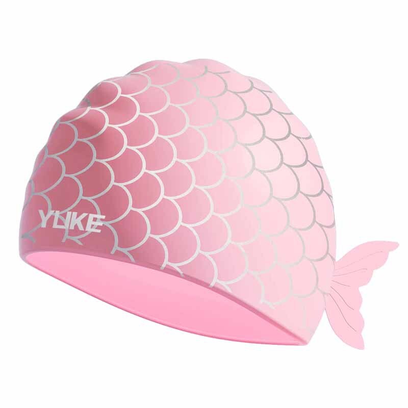 Șepci de înot cu desene animate pentru copii, impermeabile, băieți, fete, șapcă de înot pentru copii, sporturi acvatice, antrenament, șapcă de înot anti-alunecare din silicon