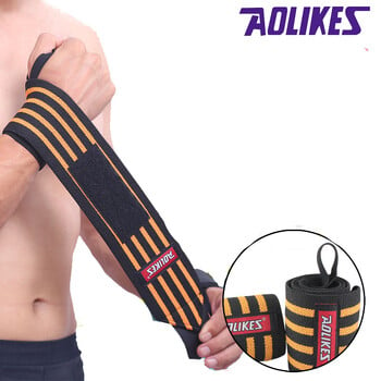 AOLIKES 1PCS Hand Wraps Wrist Strap Weight Lifting Wrist Wraps Powerlifting Bodybuilding Αναπνεύσιμο Στήριγμα καρπού