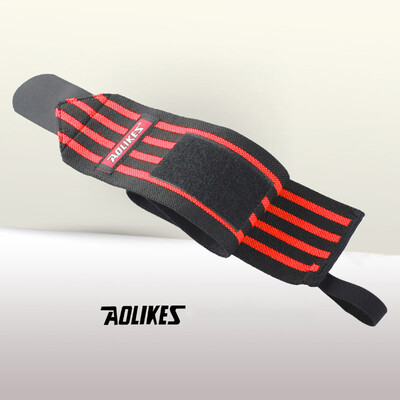 AOLIKES 1PCS Roku Aptinumi Rokas siksna Svars Paceļami Plaukstas Aptinumi Pauerliftings Kultūrisms Elpojošs plaukstu atbalsts