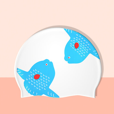 1 buc. Cască de înot din silicon pentru copii, cu imprimare, moale, confortabilă, inodoră, impermeabilă pentru urechi.