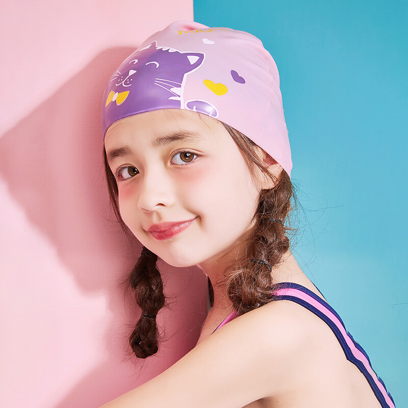 1 buc. Cască de înot din silicon pentru copii, cu imprimare, moale, confortabilă, inodoră, impermeabilă pentru urechi.