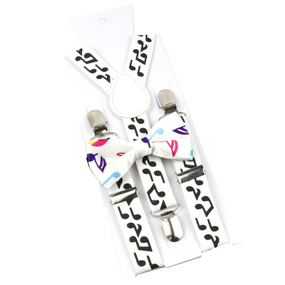 Elastične naramenice Glazbeni set leptir-mašne Naramenice Muškarci Žene Klavirska glazba Podesivi naramenice za vjenčanje Y-Back Dodaci za majice