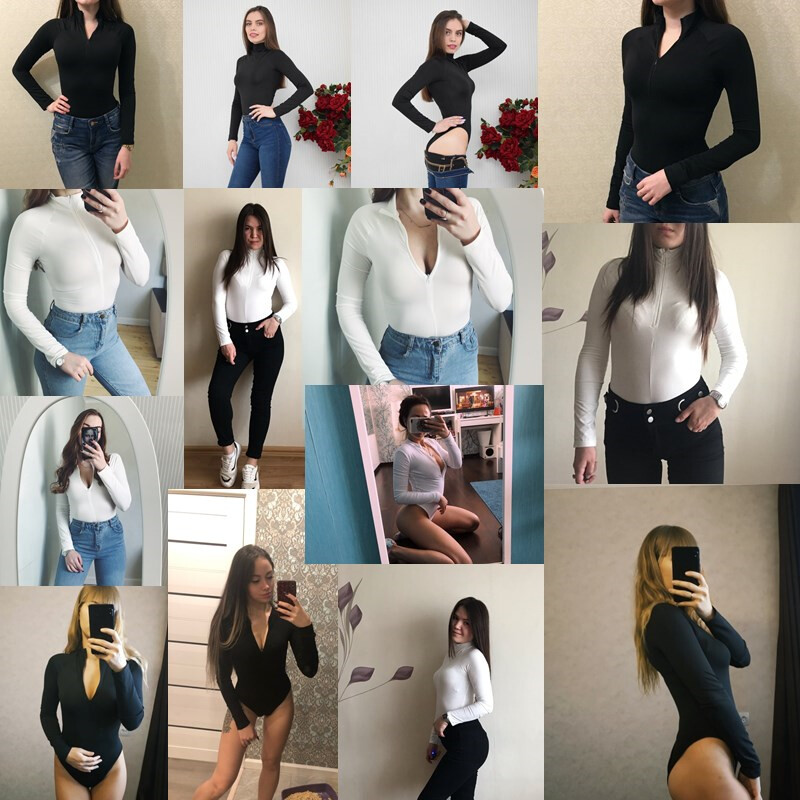 CNYISHE Salopete sexy din catifea cu teacă pentru femei Body cu mânecă lungă cu fermoar obișnuit Salopete pentru femei Moda Streetwear Ținute Salopete