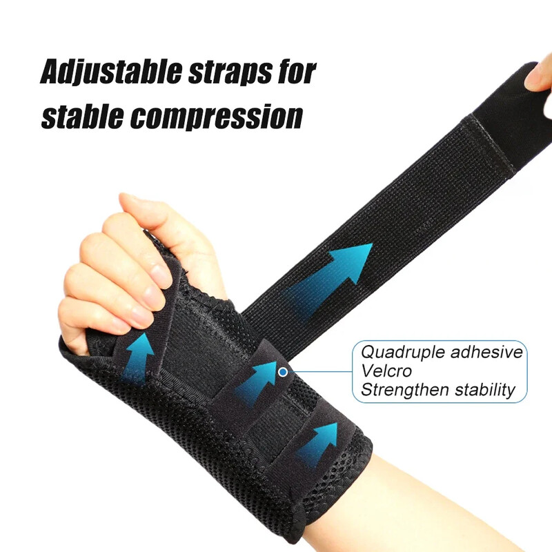 1 buc. Orteză pentru încheietura mâinii pentru suport de noapte pentru tunelul carpian, orteză de mână cu 2 atele pentru femei bărbați, suport reglabil pentru încheietura mâinii pentru ambele mâini