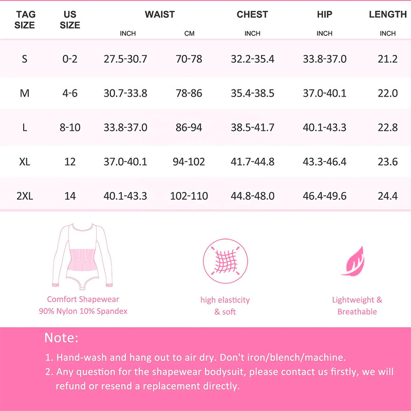 Body de damă Shapewear Tummy Control Manecă lungă Sexy Body Costum Snatched Lenjerie pentru femei Clubwear