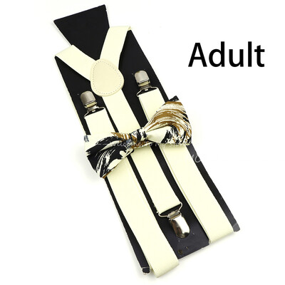 Suspenderis ziedu puķu puķītes komplekts kokvilnas vecāku un bērnu tauriņu lencēm elastīgas ādas regulējamas lencēm siksna Y-back kreklam aksesuārs