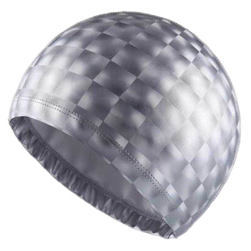 PU auduma peldcepures Vīriešu sieviešu peldbaseina cepure Kristāla ūdens kubs režģi Ūdensizturīgi aizsargā ausis gari mati sporta cepures aksesuāri