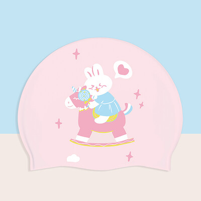 1 buc. Cască de înot pentru copii drăguț și la modă din desene animate, protecție pentru urechi din silicon de înaltă elasticitate, impermeabilă și moale