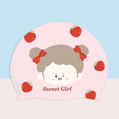 1 buc. Cască de înot pentru copii drăguț și la modă din desene animate, protecție pentru urechi din silicon de înaltă elasticitate, impermeabilă și moale