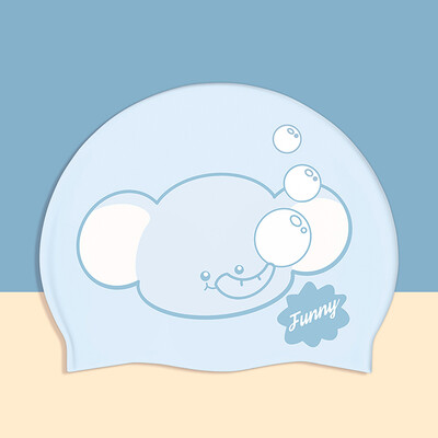 1 buc. Cască de înot pentru copii drăguț și la modă din desene animate, protecție pentru urechi din silicon de înaltă elasticitate, impermeabilă și moale