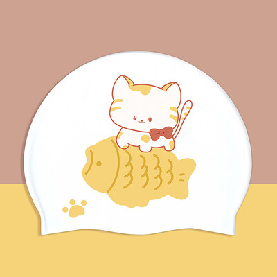 1 buc. Cască de înot pentru copii drăguț și la modă din desene animate, protecție pentru urechi din silicon de înaltă elasticitate, impermeabilă și moale