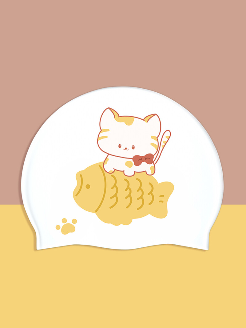 1 buc. Cască de înot pentru copii drăguț și la modă din desene animate, protecție pentru urechi din silicon de înaltă elasticitate, impermeabilă și moale