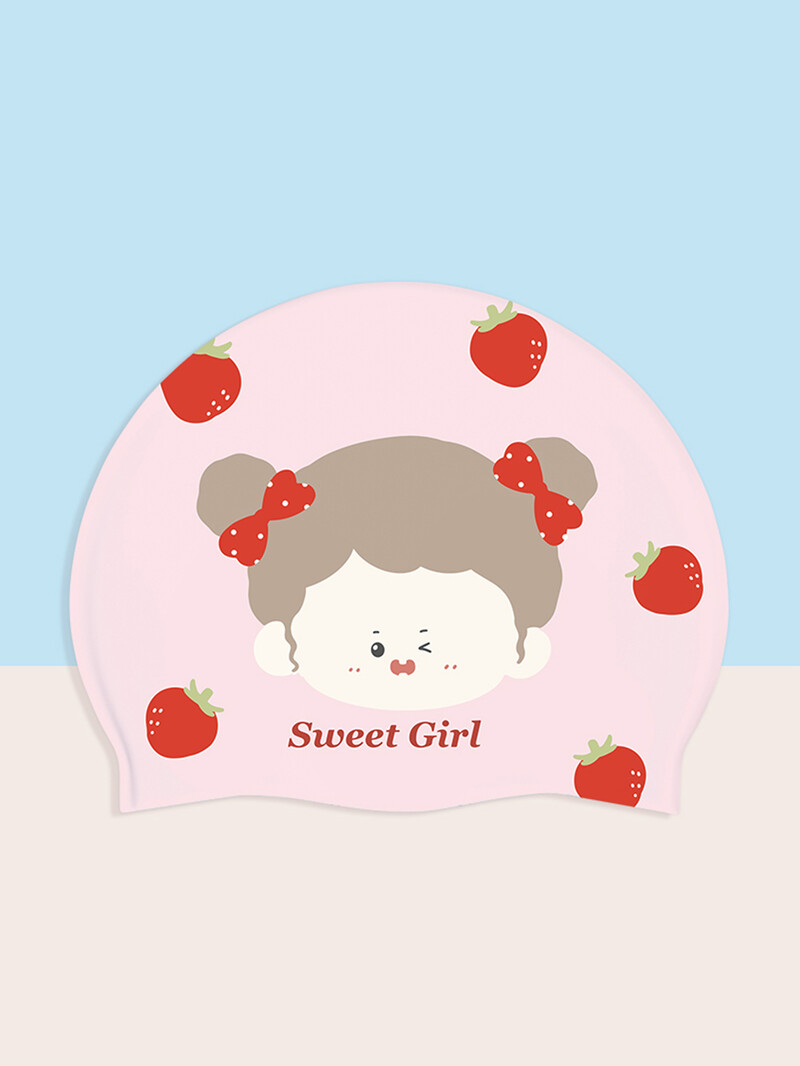 1 buc. Cască de înot pentru copii drăguț și la modă din desene animate, protecție pentru urechi din silicon de înaltă elasticitate, impermeabilă și moale