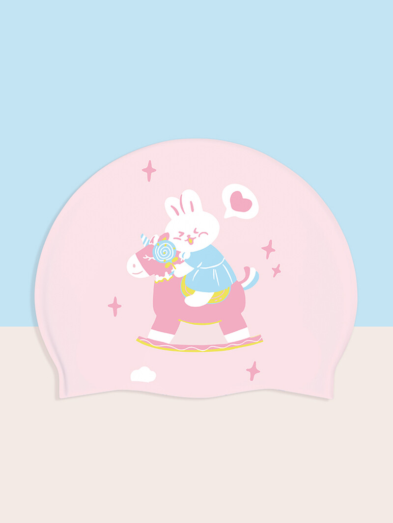 1 buc. Cască de înot pentru copii drăguț și la modă din desene animate, protecție pentru urechi din silicon de înaltă elasticitate, impermeabilă și moale