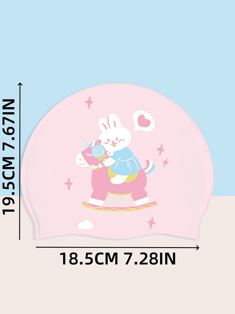 1 buc. Cască de înot pentru copii drăguț și la modă din desene animate, protecție pentru urechi din silicon de înaltă elasticitate, impermeabilă și moale
