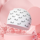 Șapcă de înot din silicon pentru femei, șapcă mare impermeabilă la modă