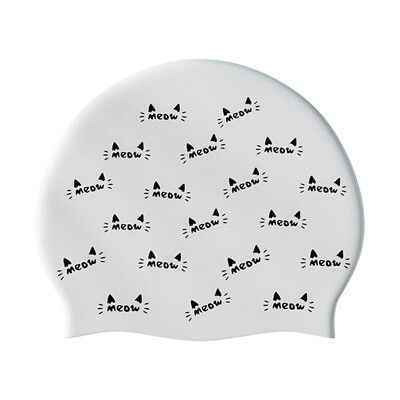 Șapcă de înot din silicon pentru femei, șapcă mare impermeabilă la modă