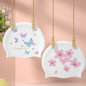 1 buc. Cască de înot unisex pentru adulți, la modă, din silicon, într-o mărime unică, cu flori de cireș și imprimeuri de fluturi, rezistentă la apă