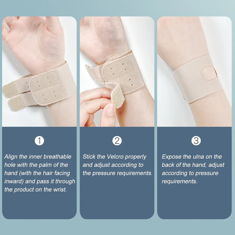 XQQMXX 1 buc brete pentru încheietura mâinii pentru lacrimi TFCC, brățară cu inel pentru durerea ulnară la încheietura mâinii, susține leziunile repetitive ale încheieturii mâinii