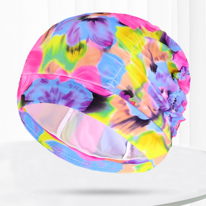 Plisuoto audinio plaukimo kepuraitės Moteriškos Vyriškos Gėlės Širdelės Žvaigždės Spausdinti Baseinas Vandens sportas Ilgi plaukai Elastinga Nailono maudymosi kepurė turbanas