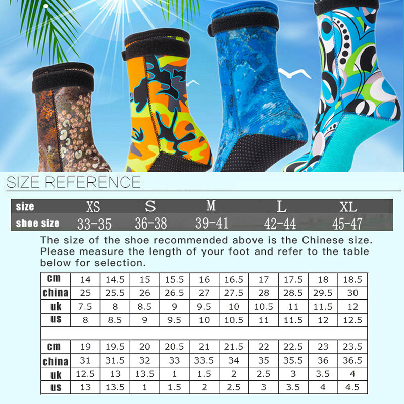 Odrasli Tinejdžeri Djeca 3 mm neoprenske termalne čarape za ronjenje na plaži Čizme za plivanje Cipele za vodu Cipele za ronjenje s maskom i disalicom Surfanje Ronilačke čarape