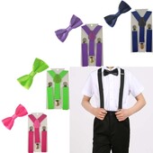 Regulējami ballītei 2gab. Sukariņi Meitenes Y Mugura Bērniem Taurītes Elastīgās Bērnu Kaklasaites Bikšturi Puiši