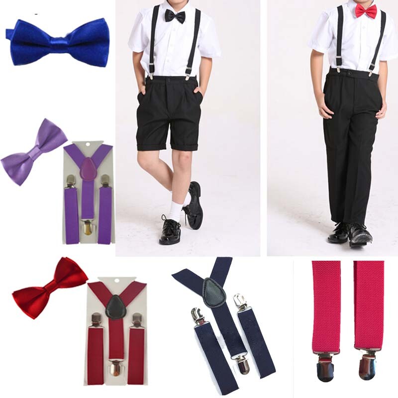 Regulējami ballītei 2gab. Sukariņi Meitenes Y Mugura Bērniem Taurītes Elastīgās Bērnu Kaklasaites Bikšturi Puiši