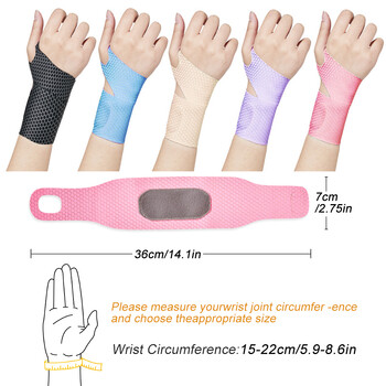 1PC Fitness Wrist Protector Protector Carpal Tunnel, Adjustment Slim Tennis Wristband for Sports, Gym, Basketball