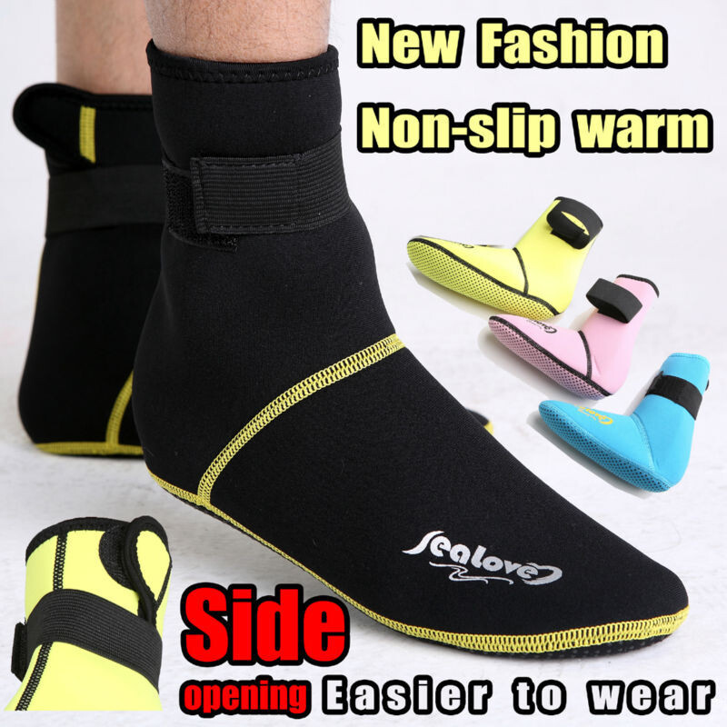 Pantofi de snorkeling din neopren de 3 mm Sosete de scufundări Cizme de plajă Costum de neopren Preveni zgârieturile Încălzire Anti-alunecare Înot de iarnă Litoral