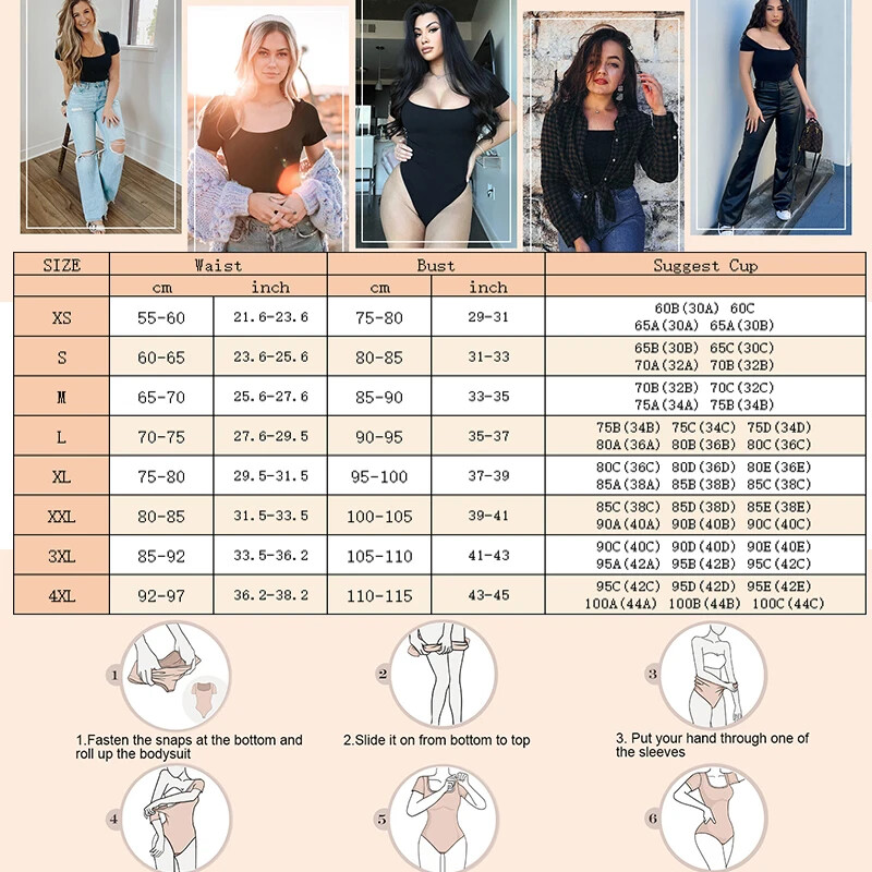 GUUDIA Mânecă scurtă Crotch Deschis Gâtul U mare Față de modelare fără sudură Costum de corp elastic spandex Imbracaminte pentru modelarea femeilor Body Shaper Control burtă