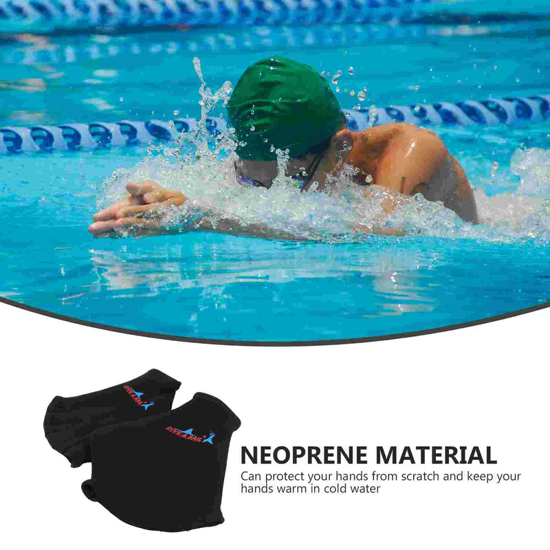 Aripioare de mână Sporturi acvatice Mănuși de scufundări 5 mm Accesorii pentru înot Vâslă pentru piscină Clopote mut cu gantere Palete cu palmă Degetul complet