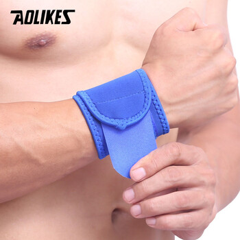 AOLIKES 1PCS Sports Wristband Ιμάντες στήριξης καρπού Περιτυλίγματα για ποδηλασία τρέξιμο άρση βαρών γυμναστήριο Γυμναστήριο μπάντες τένις