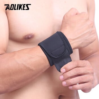 AOLIKES 1PCS Sports Wristband Ιμάντες στήριξης καρπού Περιτυλίγματα για ποδηλασία τρέξιμο άρση βαρών γυμναστήριο Γυμναστήριο μπάντες τένις