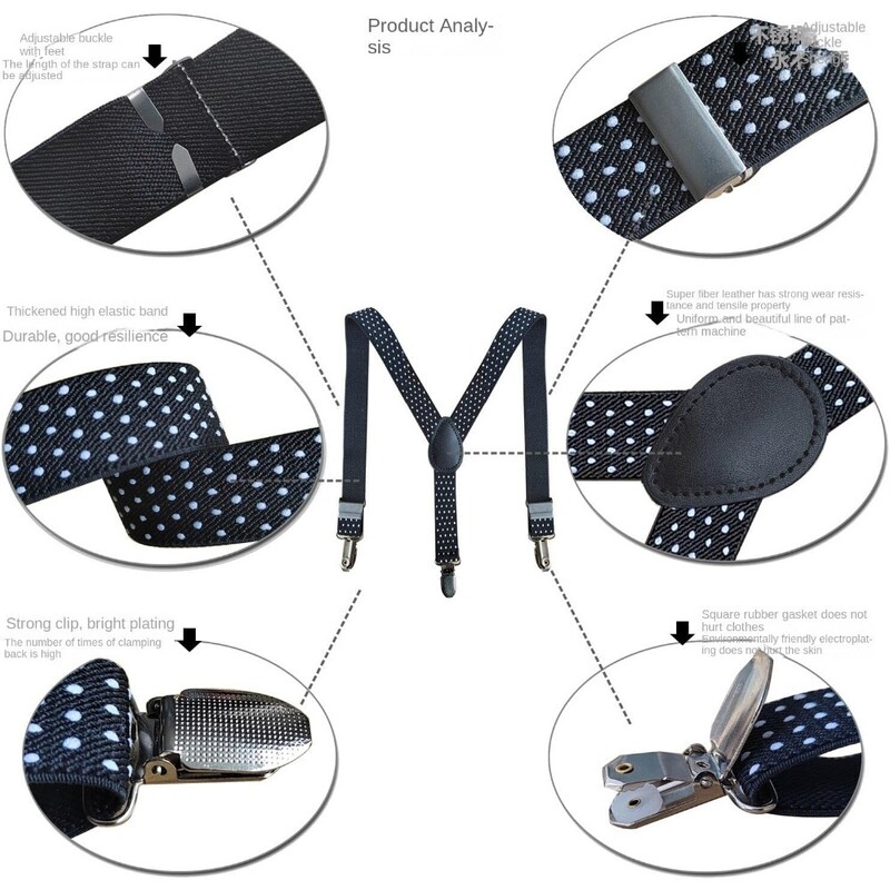 Reguleeritavad elastsed traksid Kikilipsu komplektid lastele Lastele Poistele Tüdrukutele Pulmapidu Ü-selg täpilised traksid Vöö Kikilips