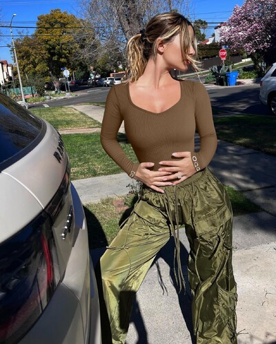 Body cu mânecă lungă pentru femei tricotate Y2K Topuri vintage Haine de vară Elegante dintr-o singură bucată Tricou Bodycon Salopete pentru femei 2024