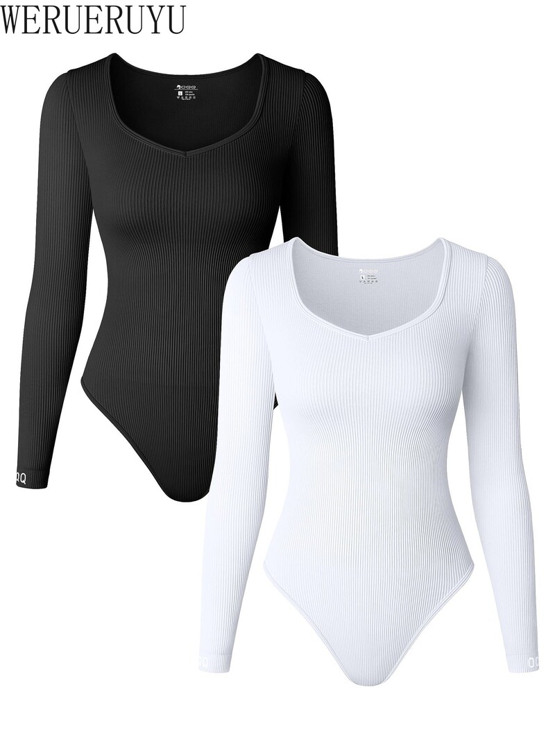 Body cu mânecă lungă pentru femei tricotate Y2K Topuri vintage Haine de vară Elegante dintr-o singură bucată Tricou Bodycon Salopete pentru femei 2024