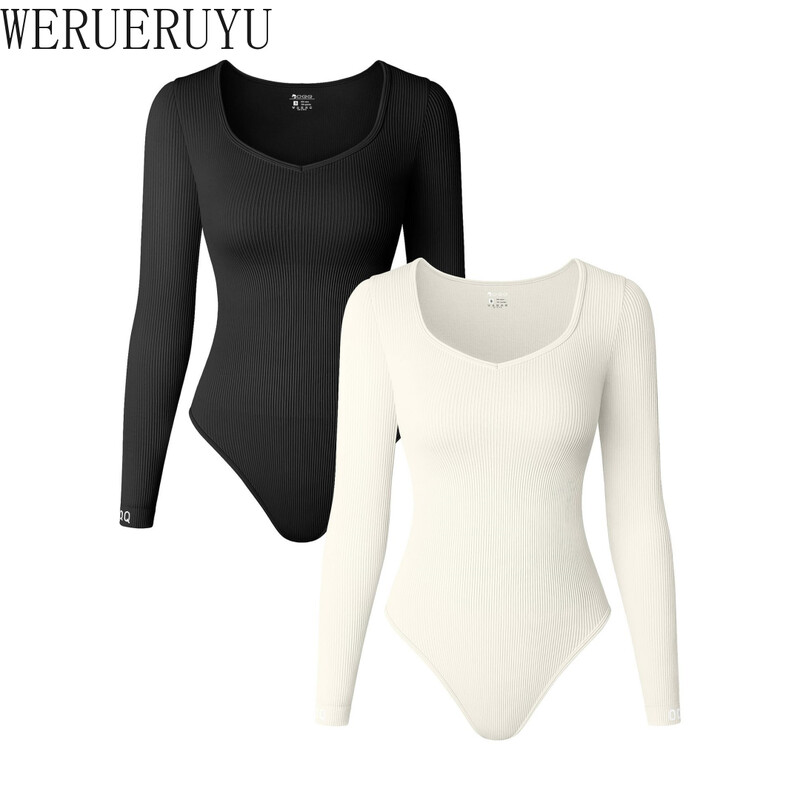 Body cu mânecă lungă pentru femei tricotate Y2K Topuri vintage Haine de vară Elegante dintr-o singură bucată Tricou Bodycon Salopete pentru femei 2024