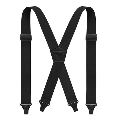 Muški veliki, visoki tregeri za teške uvjete rada za posao, 3,8 cm/1,5 inča X-leđa 4 jake plastične kopče, podesive elastične naramenice za hlače