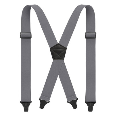 Muški veliki, visoki tregeri za teške uvjete rada za posao, 3,8 cm/1,5 inča X-leđa 4 jake plastične kopče, podesive elastične naramenice za hlače