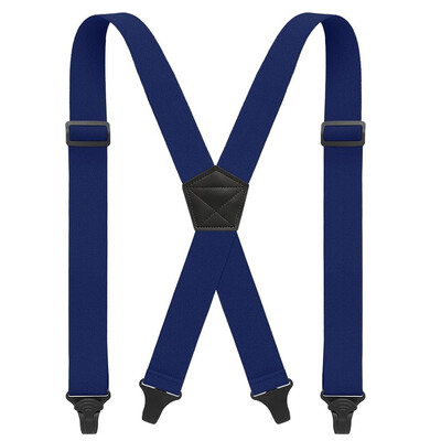 Muški veliki, visoki tregeri za teške uvjete rada za posao, 3,8 cm/1,5 inča X-leđa 4 jake plastične kopče, podesive elastične naramenice za hlače