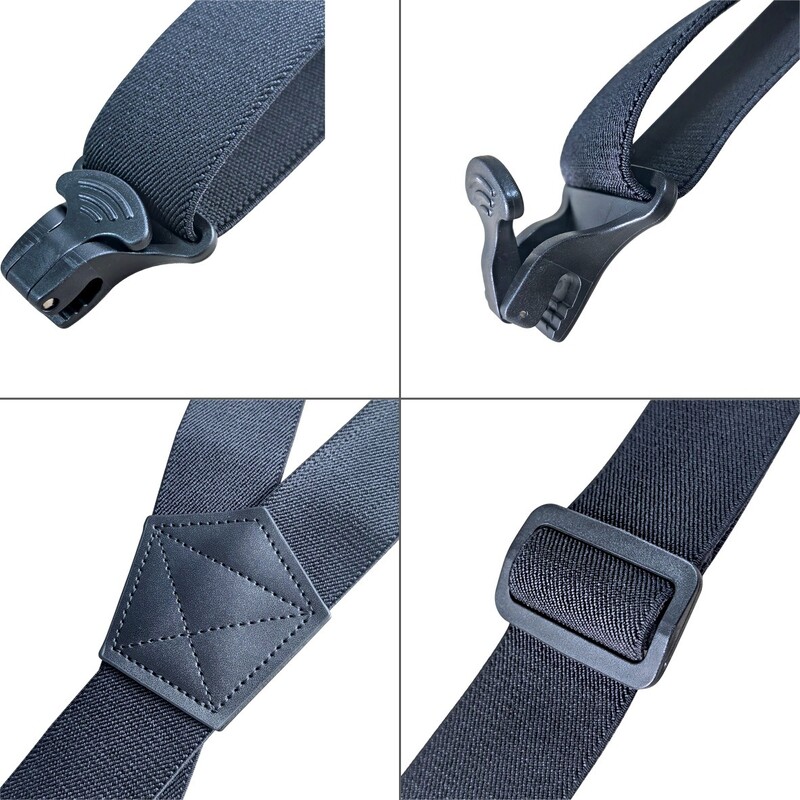 Muški veliki, visoki tregeri za teške uvjete rada za posao, 3,8 cm/1,5 inča X-leđa 4 jake plastične kopče, podesive elastične naramenice za hlače