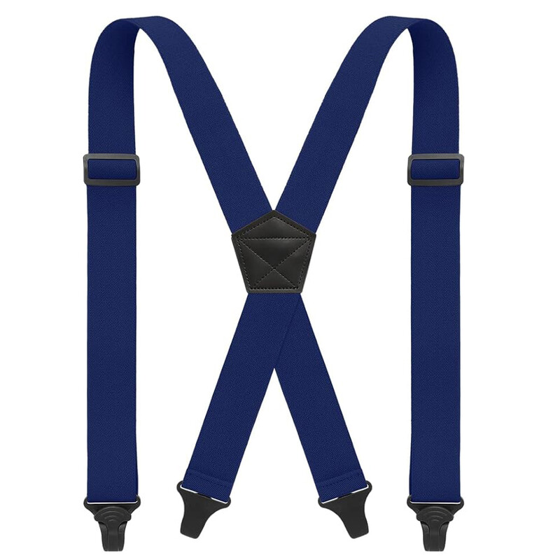 Muški veliki, visoki tregeri za teške uvjete rada za posao, 3,8 cm/1,5 inča X-leđa 4 jake plastične kopče, podesive elastične naramenice za hlače