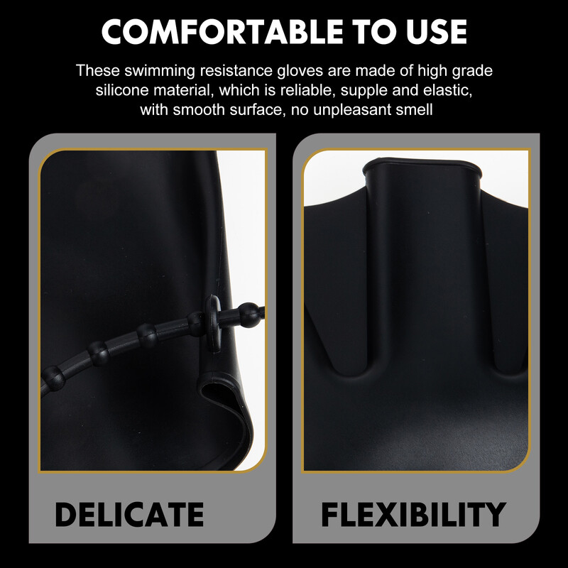 Mănuși de înot Palete Rezistență la apă Acoperire pentru mâini de exersare Scufundări din silicon Sală de antrenament la piscină pentru bărbați