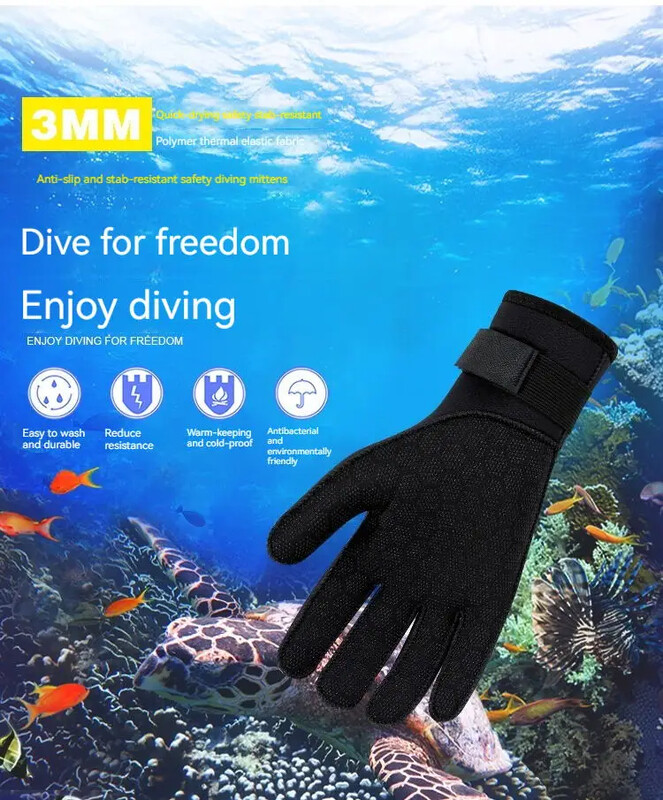 3mm Scuba Diving Mănuși de surfing Mănuși pentru costum de neopren Neopren termic anti-alunecare pentru pescuit sub apă Înot Rafting Caiac Vâslit