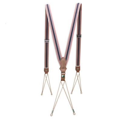 2,5 cm platums Modes bikšturi Vīriešu Pieaugušo dabīgās ādas apgrieztas pogas gals Y mugura Regulējama elastīga bikšu lencēm Siksnas josta