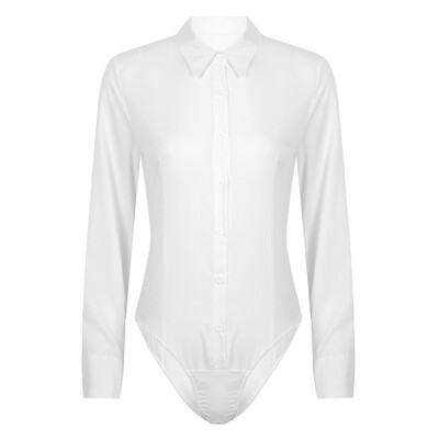 Cămașă de corp de damă Uniforme de lucru pentru doamnă de birou Bluze albe Haine subțire Cămașă OL cu mânecă lungă Tricou Colanți de lucru ușor de îngrijit Cămașă