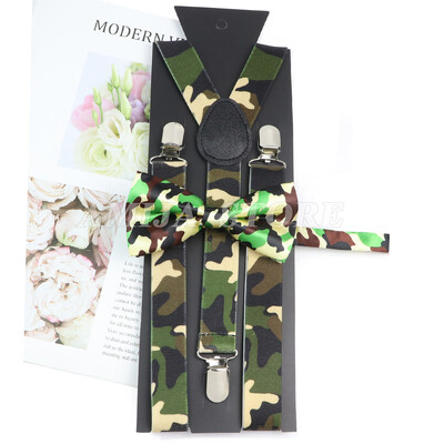 Моден унисекс комплект тиранти Музикална нота Дъгови тиранти с папийонка, щипка, ластик на Y-образен гръб, мъжки презрамки Butterfly Party Gi